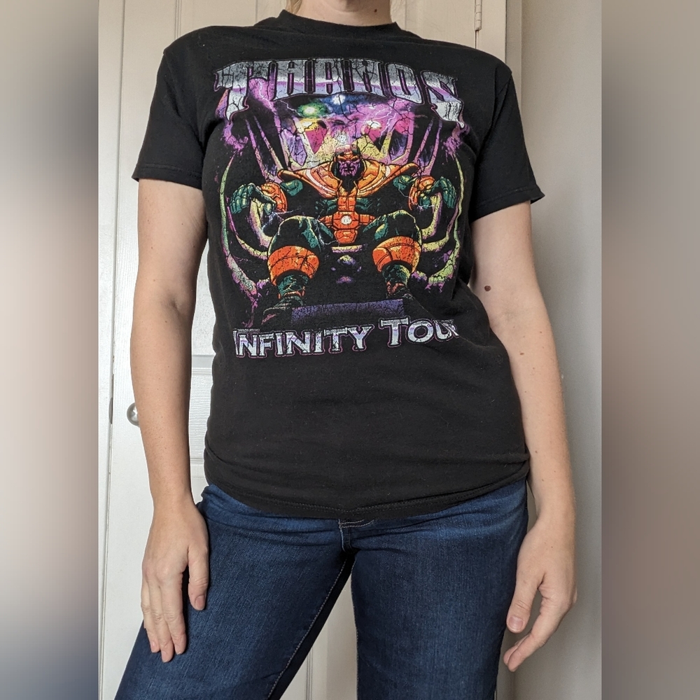 Thanos Mock Band Tour T-Shirt, Infinity Tour, Size M, Jack of All Trades EUC